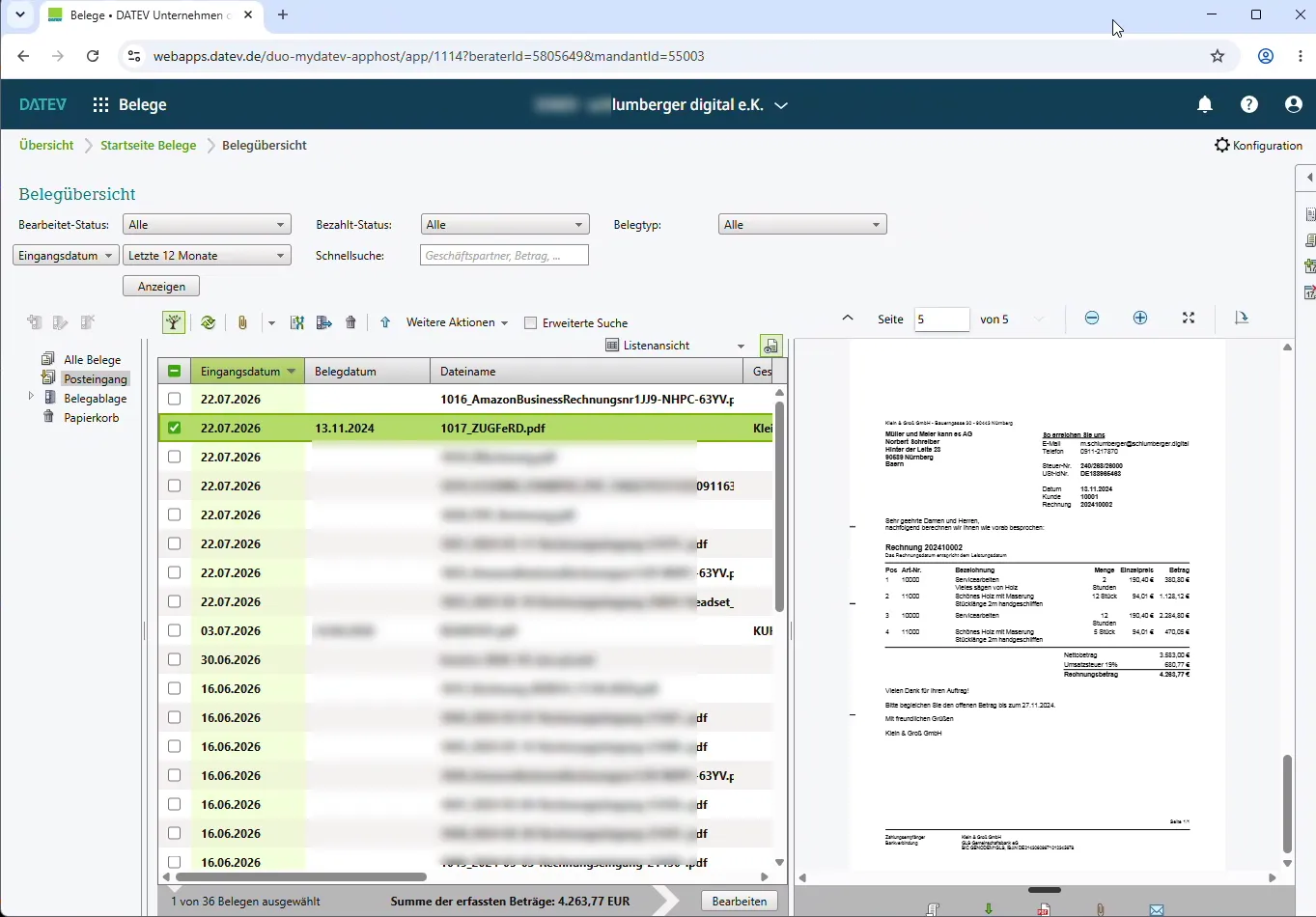 DATEV - direkt übertragen